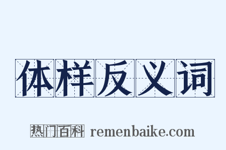 体样反义词是什么意思的图片